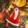 Weihnachtsdeko Nikolaus geschwungen mit rotem Glas