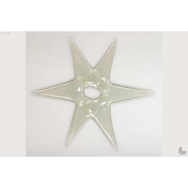 Weihnachtsdeko Stern groß aus grauem Glas