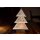 Weihnachtsdeko Tischtanne aus grauem Glas
