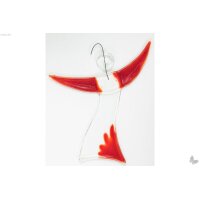 Christbaum- Schmuck Engel aus rotem Glas