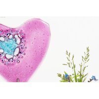 Kleines rosa-farbenes Glasherz, Variante 1