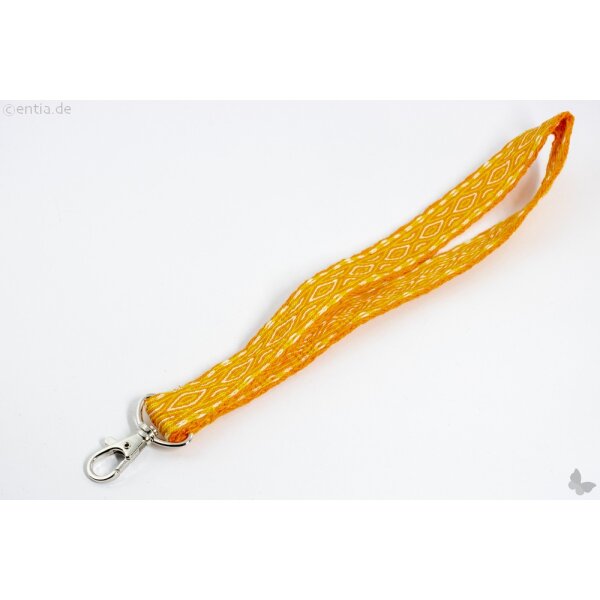 Handgewebtes Schlüsselband, orange