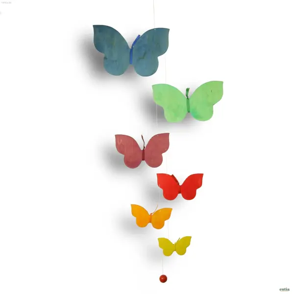 Schmetterlings-Mobilé aus Holz – Farbenfrohe Leichtigkeit