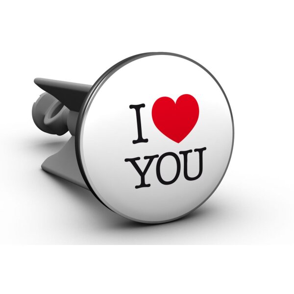 Waschbeckenstöpsel Plopp I love you