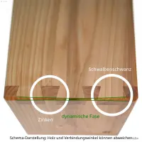 Hocker Erle, 27cm hoch, Schwalbenschwanzverbindung