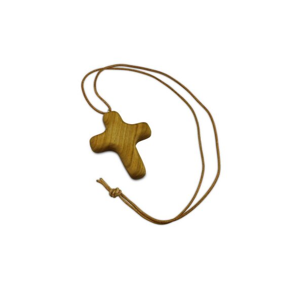 Lateinisches Kreuz am Lederband, groß