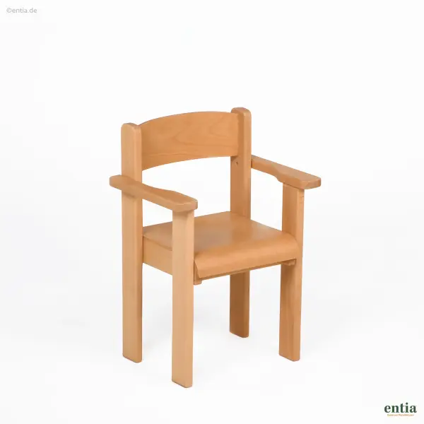 Kinderstuhl Mini aus Buche mit Armlehnen