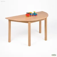 Kindertisch Bärenstark halbrund, 120 × 60 cm, Buche massiv