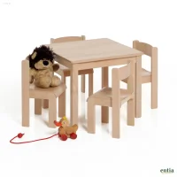 Kindertisch Bärenstark quadratisch aus Buche –...