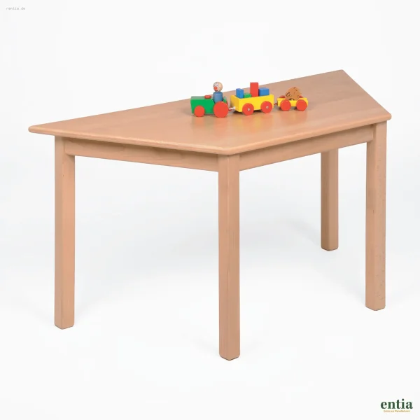 Kindertisch Bärenstark Trapez, 120 × 54 cm, Buche massiv