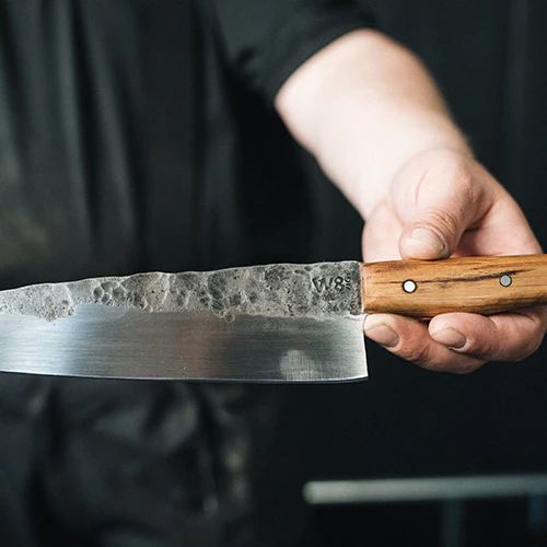 Messer mit Lärchenholz-Griff