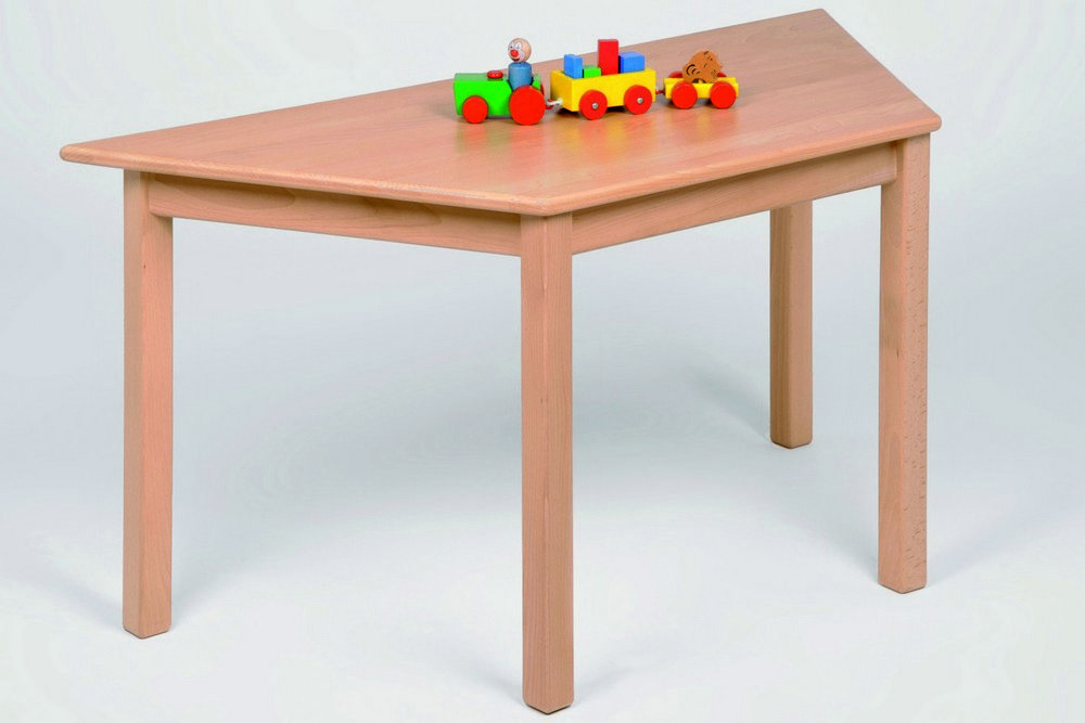 Kindermöbel Tisch Trapez, Buche 