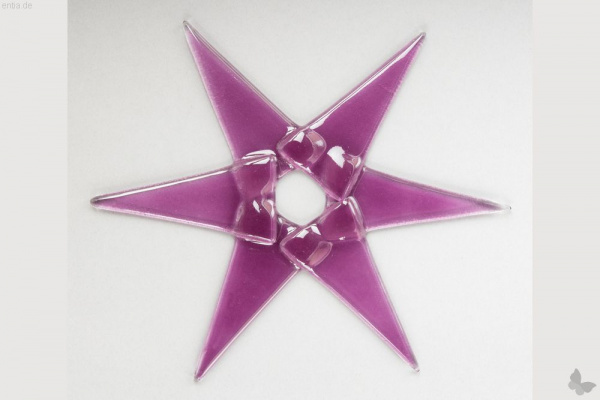 Weihnachtsdeko Stern Glas aus | Nachhaltiges sozialen Manufakturen klein rosa aus
